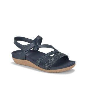 Baretraps Women's Jalen Asymmetrical Flat Sandals Navy Size 8M